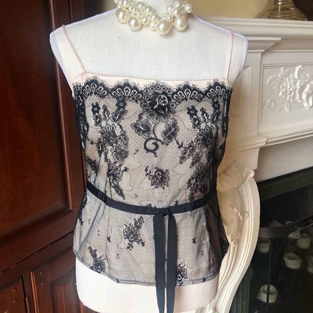 NWOT 💗BANANA REPUBLIC Pink & Black camisole